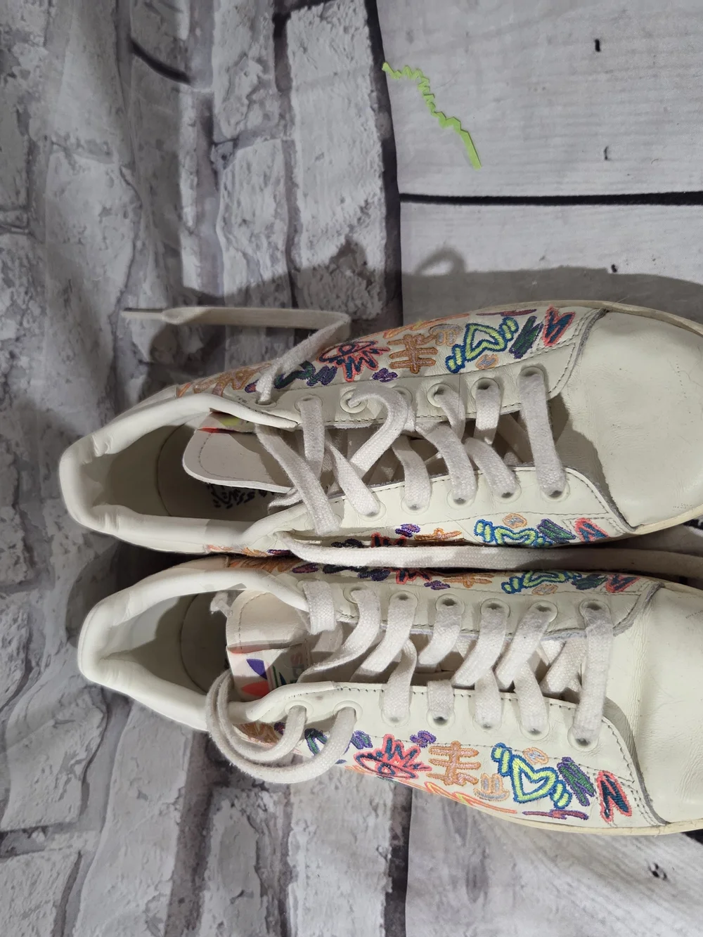 Adidas Stan Smith Pride Embroidered Cream  Sneakers